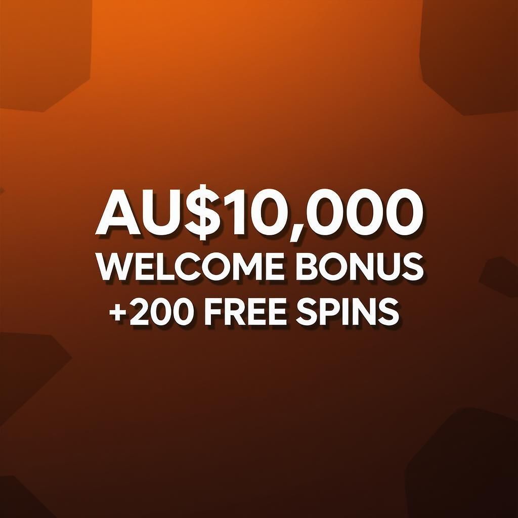 AU$10,000 Welcome Bonus + 200 Free Spins